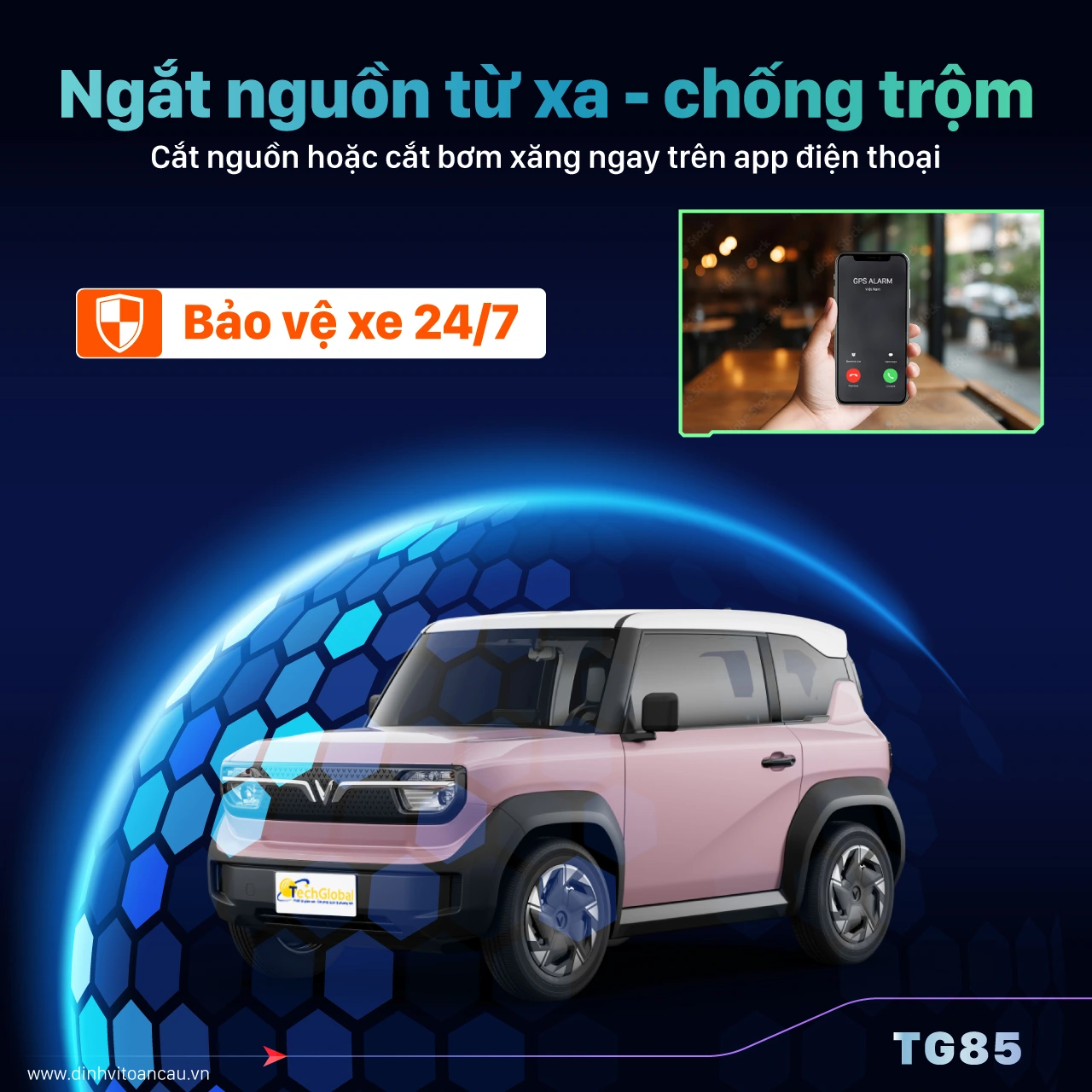 Tính năng chống trộm vượt trội trên TG85