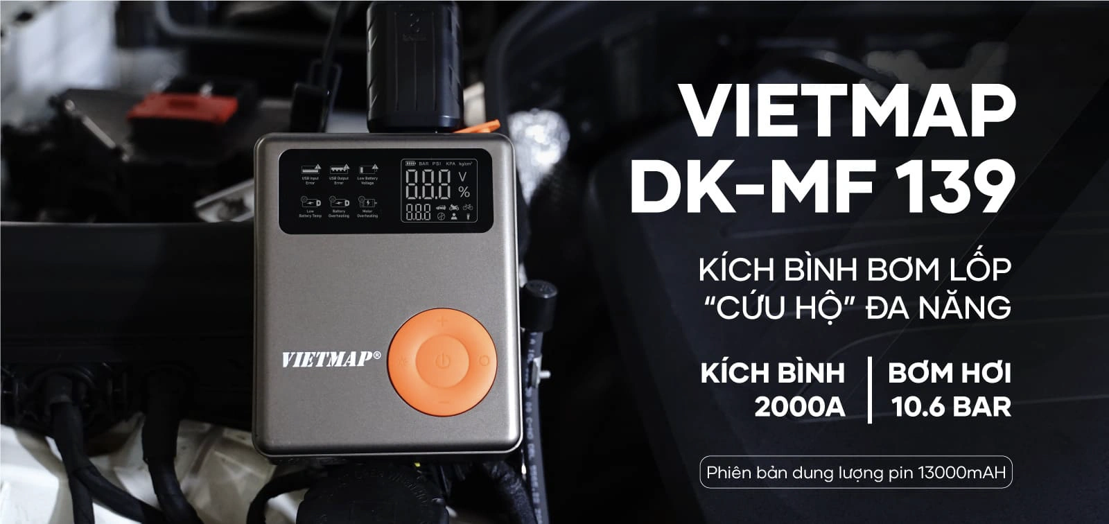 BƠM LỐP KÍCH BÌNH VIETMAP DK-MF139 nhỏ gọn tiện lợi