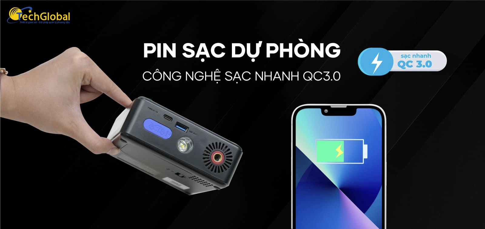 BƠM LỐP KÍCH BÌNH VIETMAP DK-MF139 Sạc Dự Phòng 13000 mAh