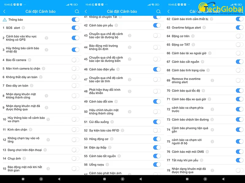 Một số cảnh báo trên camera trực tuyến JC182