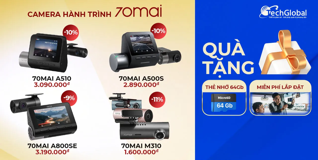 Một số mẫu camera hành trình 70mai đang được giảm giá