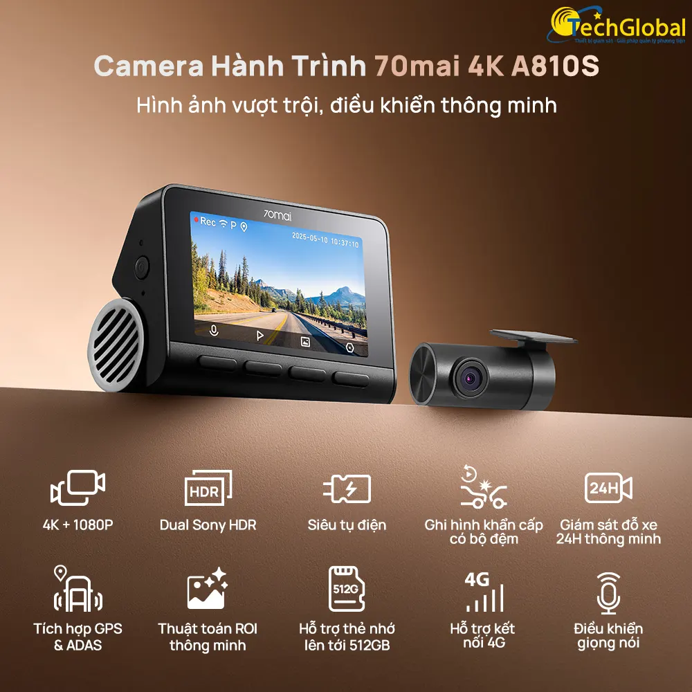 Camera hành trình ô tô 70mai A810S
