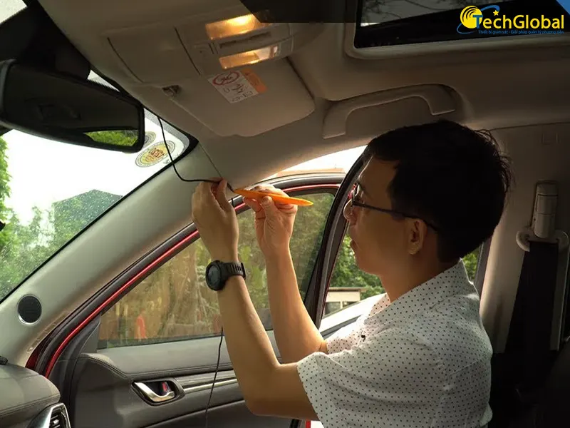 Cách đi dây khi lắp camera hành trình trước và sau