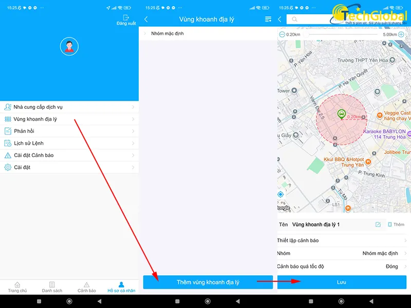 Cách thiết lập vùng giám sát trên model JC261p