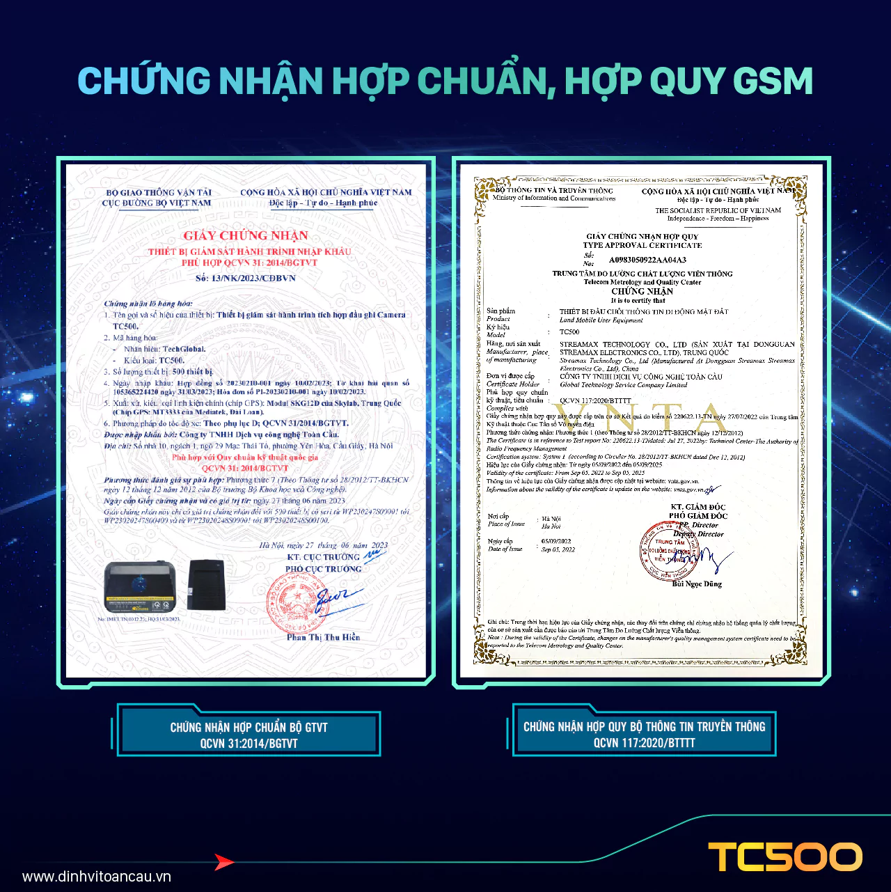 TC500 Đáp Ứng Nghị Định và Quy Chuẩn Hiện Hành