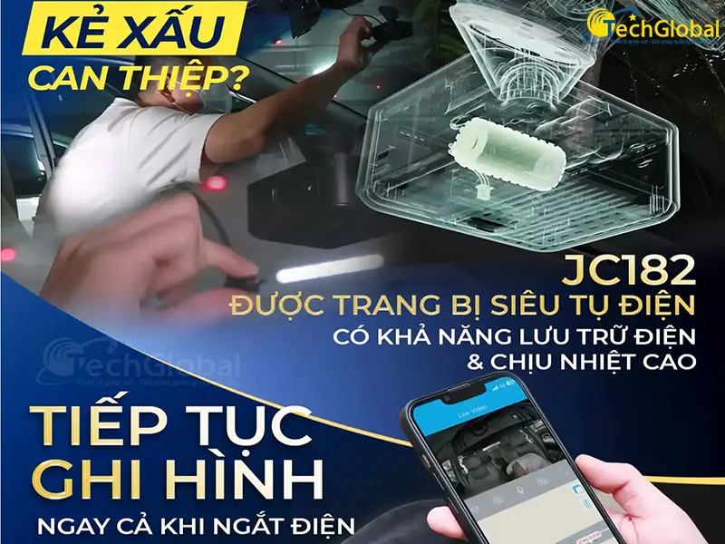 Model JC182 dùng pin siêu tụ điện cao cấp