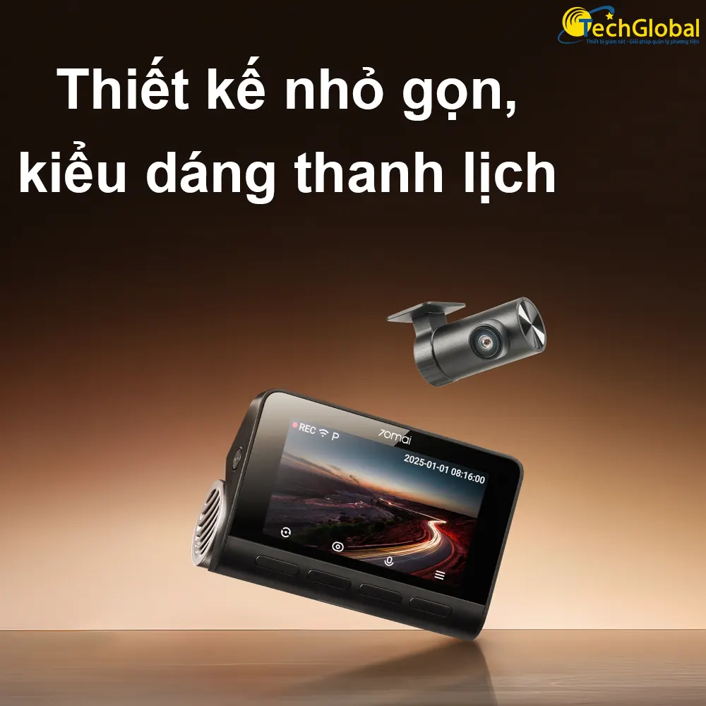70mai A810 Lite có kiểu dáng thanh lịch, nhỏ gọn