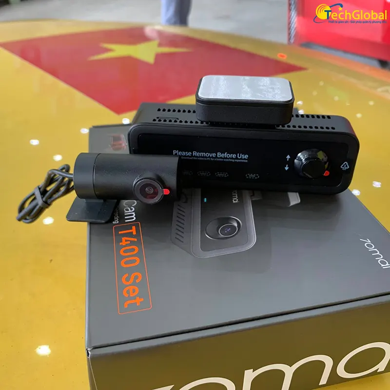 Hình ảnh thực tế trọn bộ camera 3 mắt 70mai T400