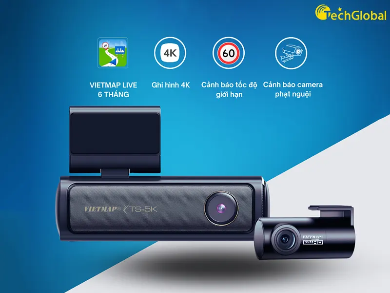 Camera hành trình cảnh báo giao thông Vietmap model TS-5K