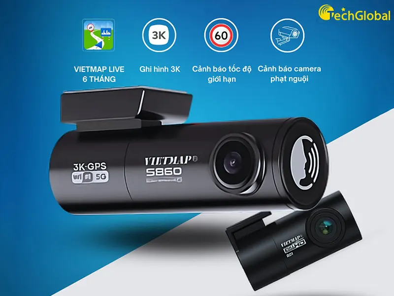 Camera hành trình cảnh báo tốc độ giá rẻ Vietmap S860