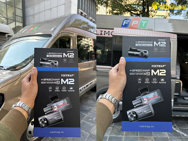 Camera hành trình có cảnh báo tốc độ Vietmap model SpeedMap M2