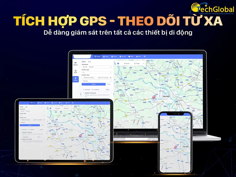 DashCam JC182 có GPS để theo dõi từ xa trên điện thoại