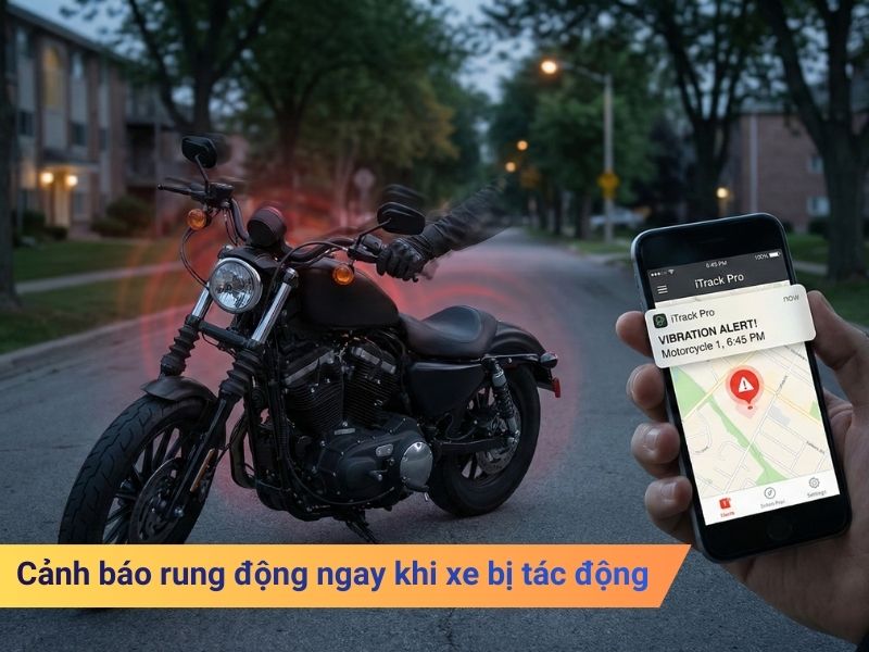 Cảnh báo rung động ngay khi xe bị tác động