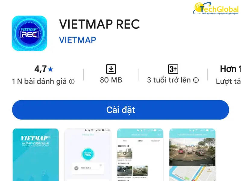 Tải app VIETMAP REC về điện thoại
