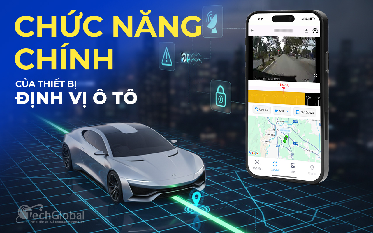các chức năng chính của thiết bị định vị ô tô