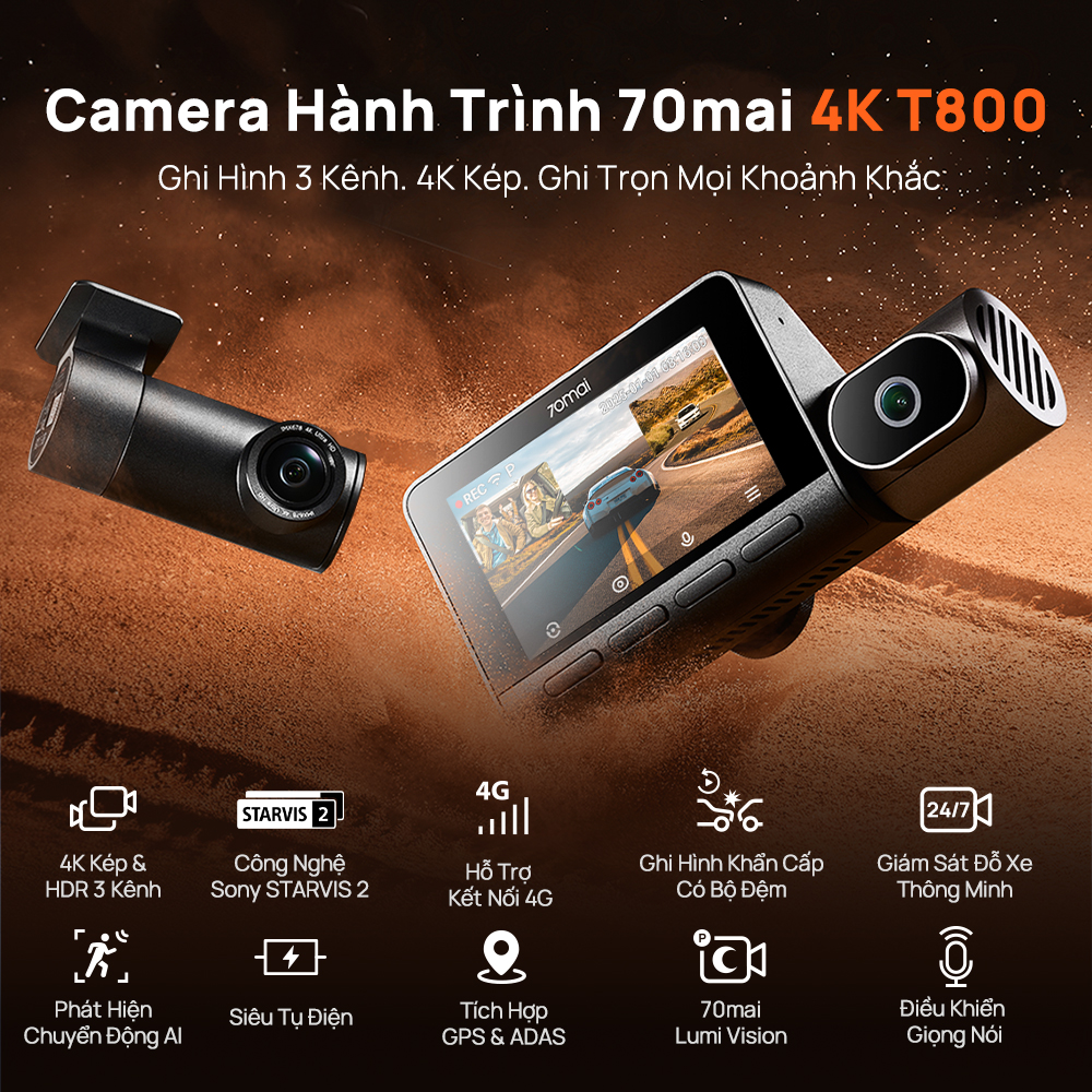 T800 công nghệ ghi hình 3 kênh HDR toàn diện