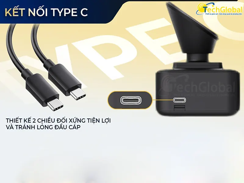 Camera JC182 dùng cổng nguồn type-C tiện lợi