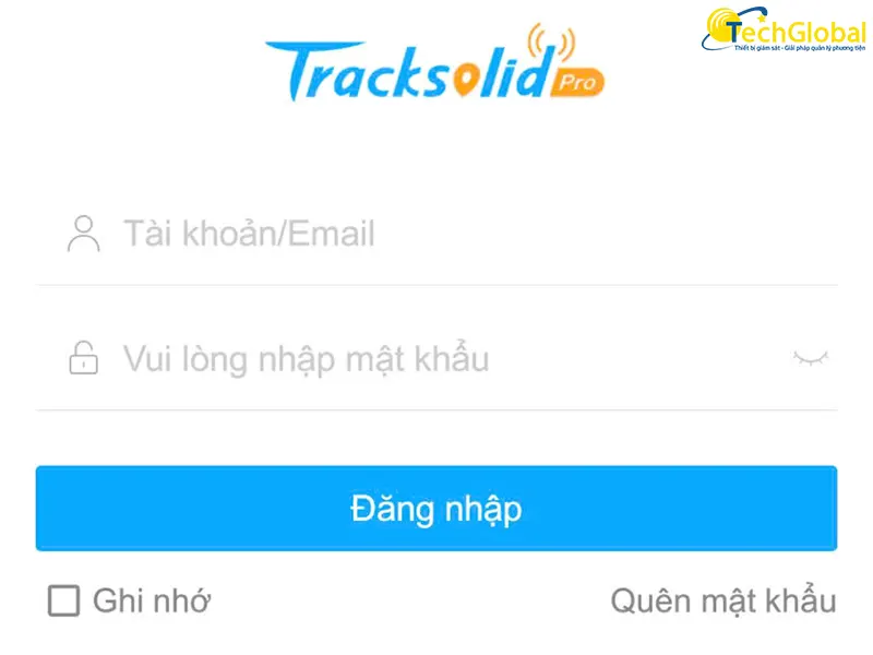 Giao diện khi đăng nhập vào app Tracksolid Pro