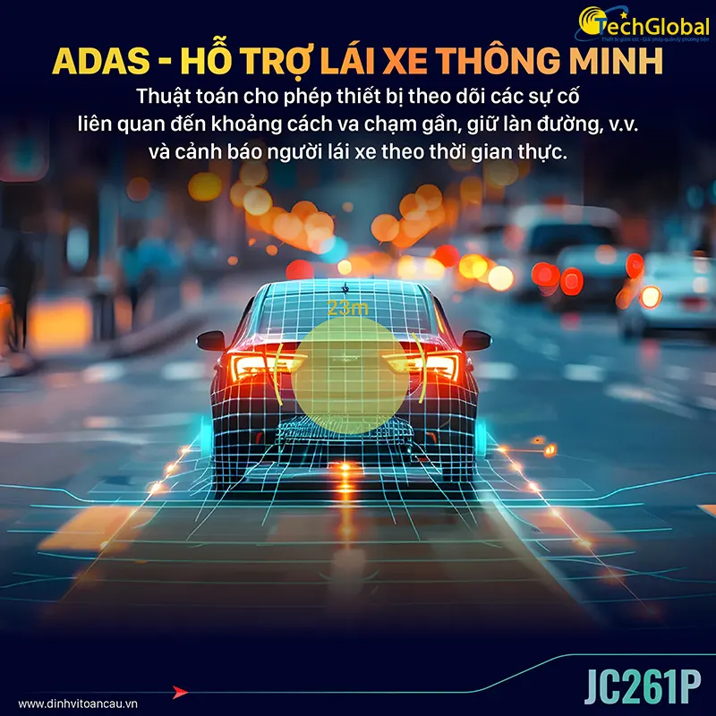 Công nghệ ADAS trên model JC261p tăng thêm sự an toàn khi di chuyển