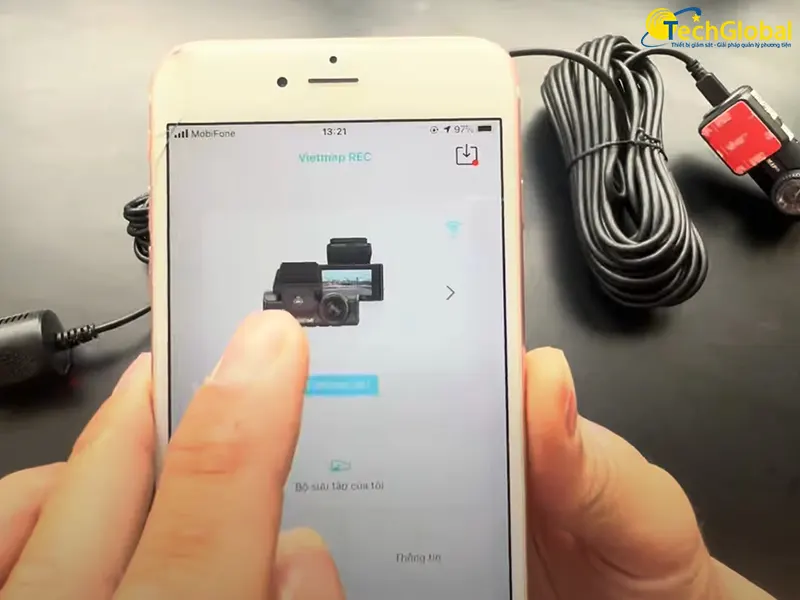 Hình ảnh minh họa đã kết nối Vietmap Speedmap M1 với điện thoại thành công