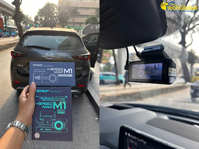 Kỹ thuật TechGlobal lắp Vietmap Speedmap M1 cho xe Mazda