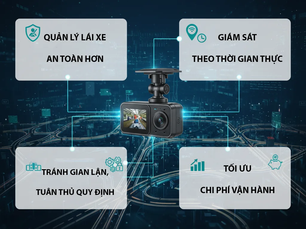 Lợi ích khi lắp camera giám sát hành trình AI