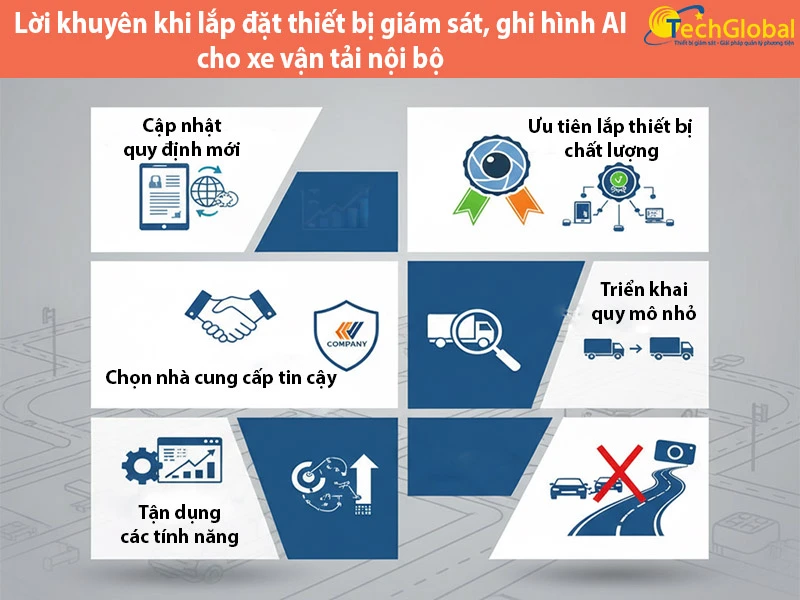 Lời khuyên triển khai thiết bị giám sát AI cho xe vận tải nội bộ