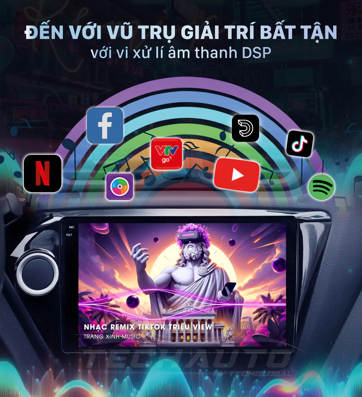 Giải Trí Trên Màn Android Santek X630
