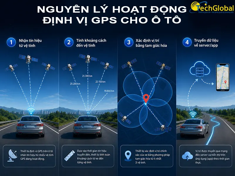 Nguyên lý định vị GPS ô tô hoạt động như thế nào?