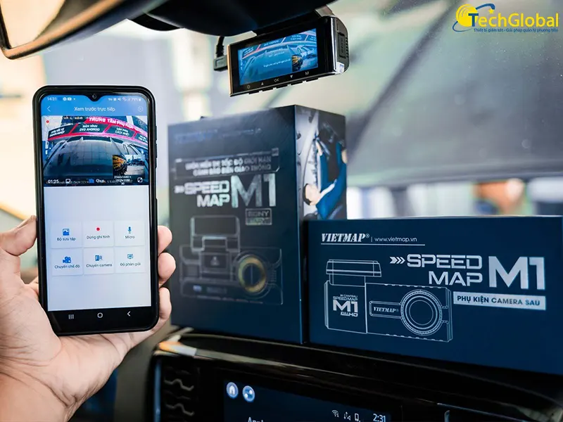 Vietmap M1 hỗ trợ xem, trích xuất video qua điện thoại nhanh chóng