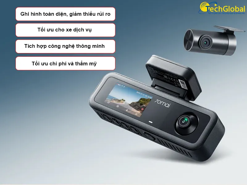 Lợi ích khi lắp camera hành trình 3 mắt
