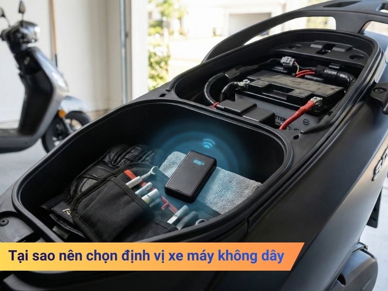 Tại sao nên chọn định vị xe máy không dây