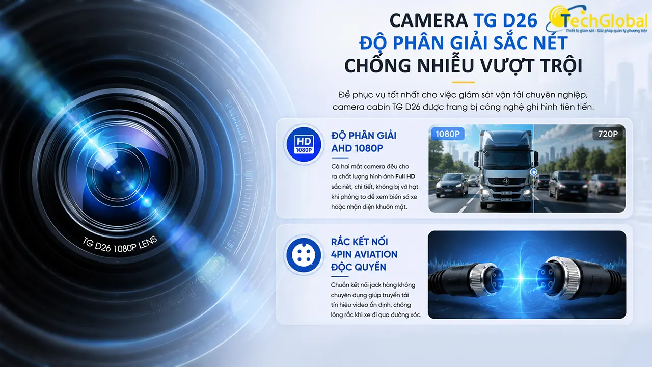 Camera giám sát TG D26 có độ phân giải cao