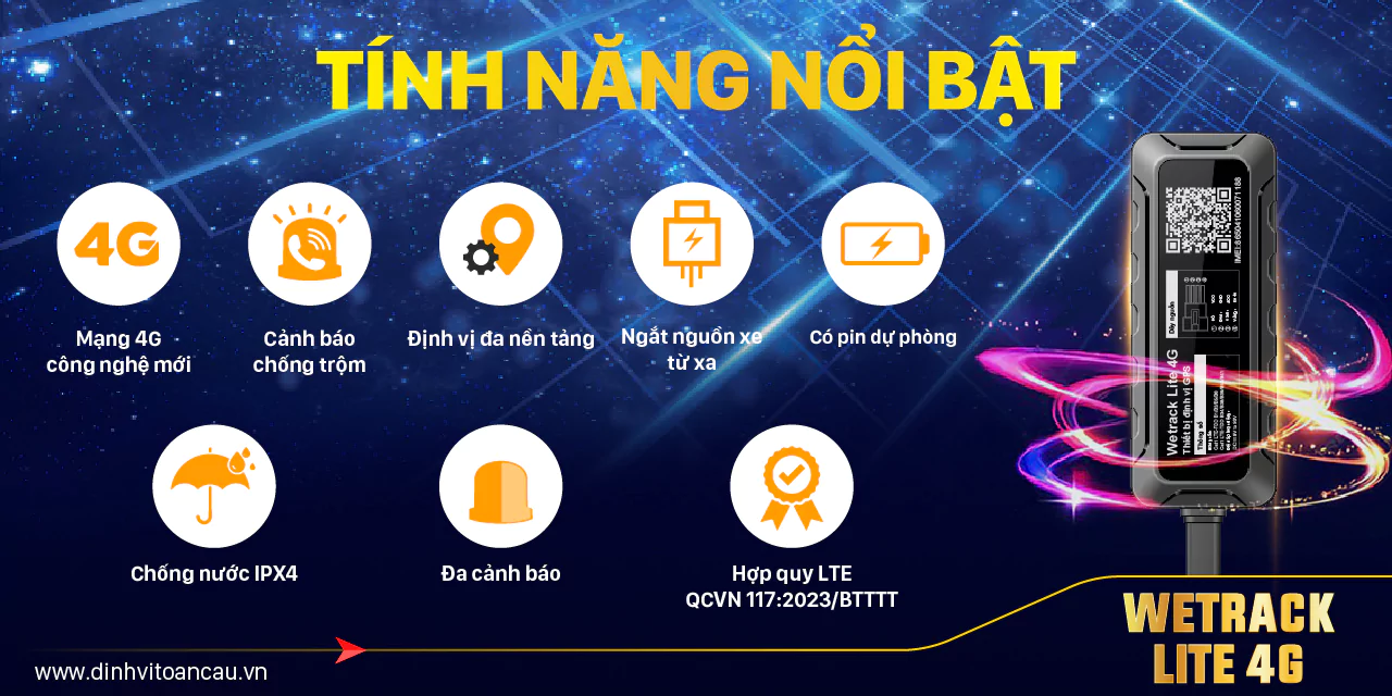 thiết bị định vị Wetrack Lite 4G
