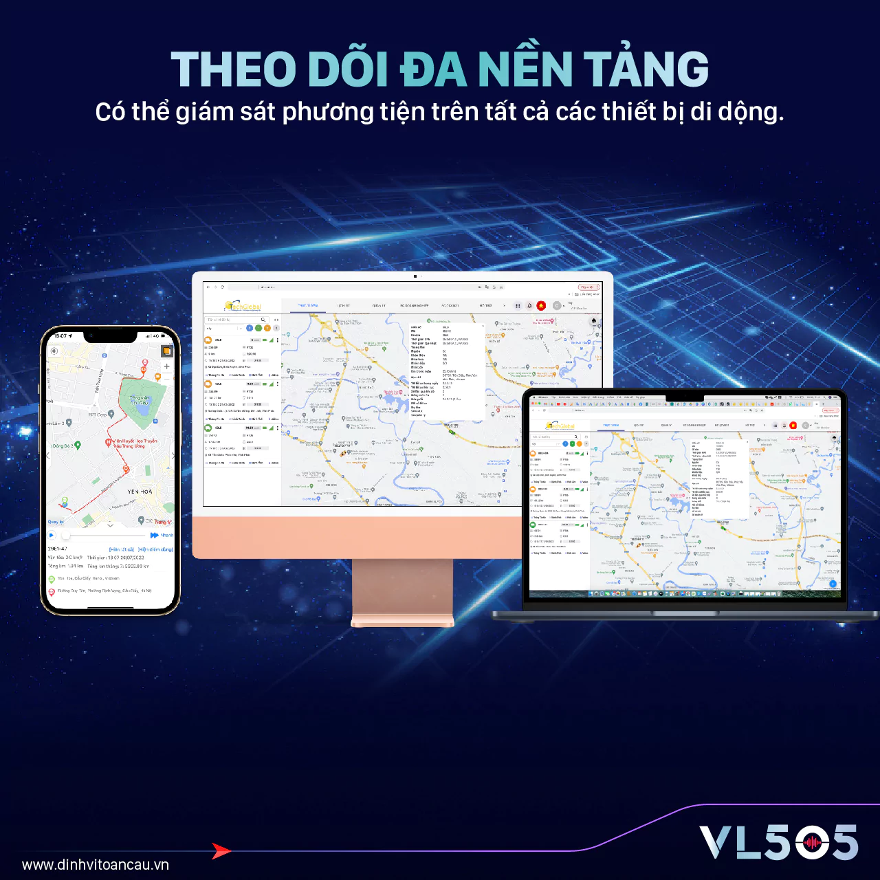 VL505 hỗ trợ theo dõi qua nhiều nền tảng