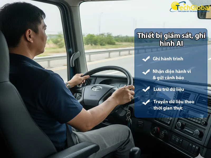 Thiết bị giám sát, ghi hình AI cho xe vận tải nội bộ là gì