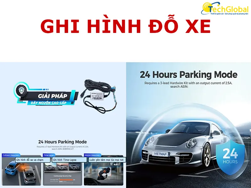 Tính năng ghi hình đỗ xe trên Vietmap Speedmap M2