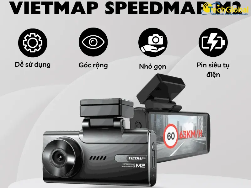 Camera Vietmap Speedmap M2 có cảnh báo tốc độ