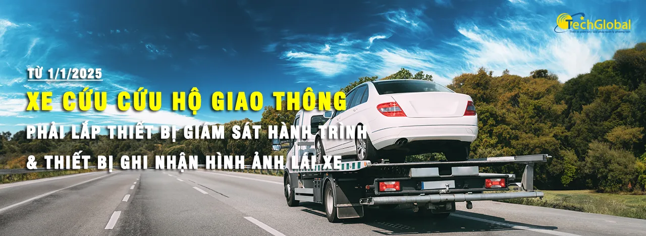 Từ 1/1/2025 xe cứu hộ giao thông bắt buộc lắp đặt thiết bị giám sát hành trình (TBGSHT) và thiết bị ghi nhận hình ảnh người lái xe