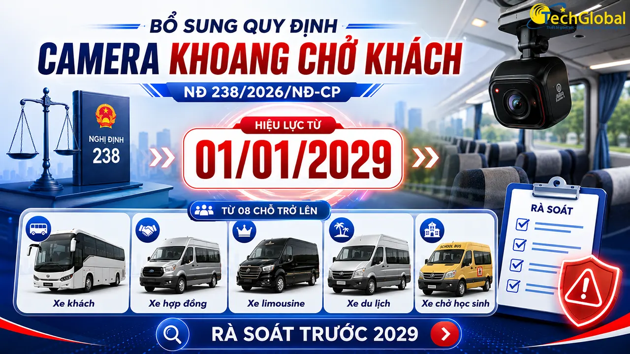 Lắp camera khoảng chở khách cho xe từ 8 chỗ trở lên theo NĐ 238