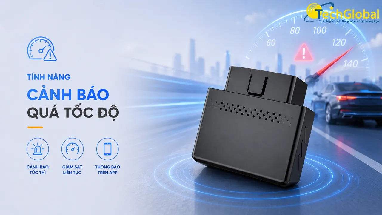 Tính năng cảnh báo quá tốc độ trên VL512 hoạt động dựa trên vệ tinh GPS