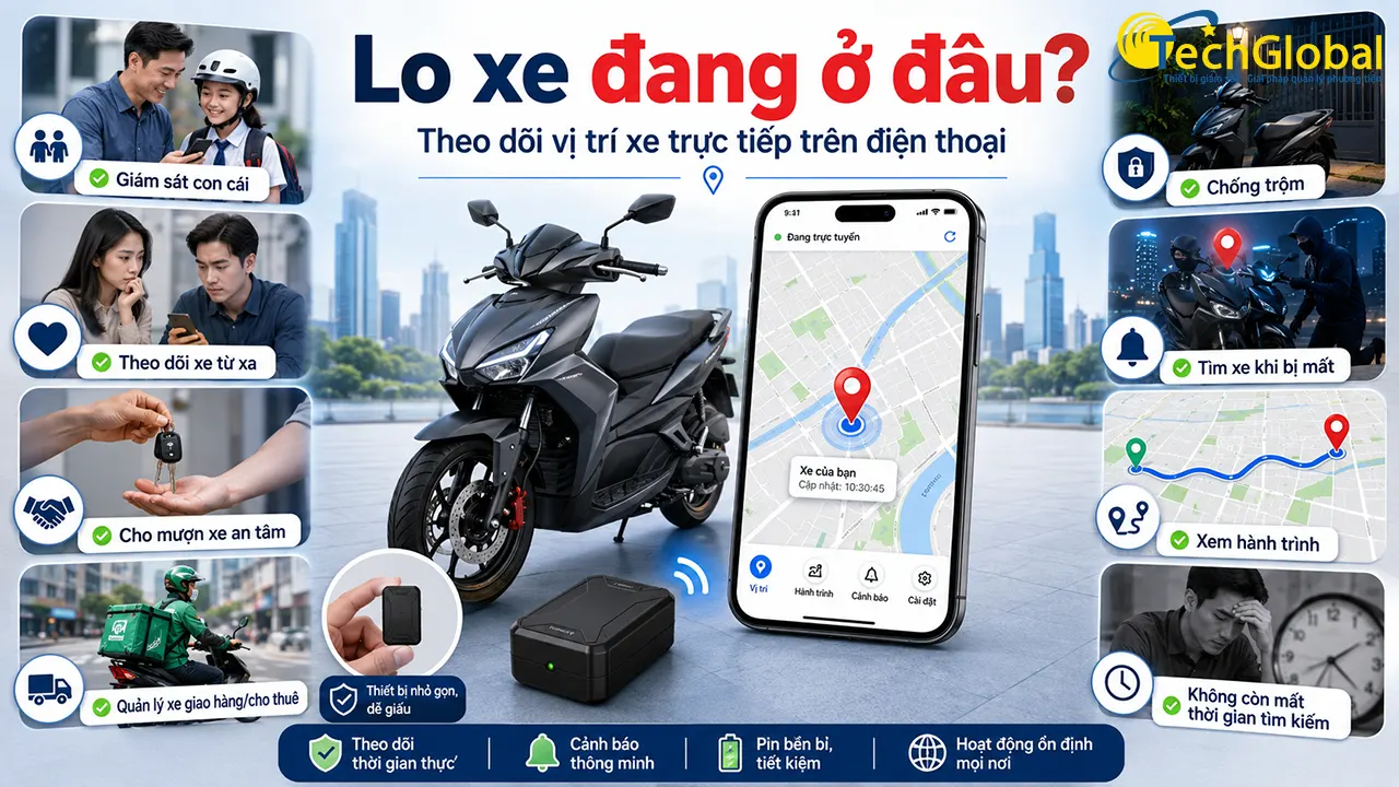 Vì sao nên lắp thiết bị định vị GPS cho xe máy