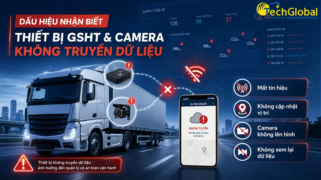 Dấu hiệu nhận biết thiết bị GSHT & Camera không truyền dữ liệu