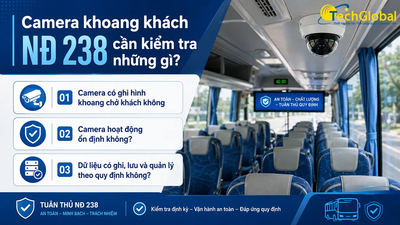 Camera khoang chở khách theo NĐ 238 cần kiểm tra những gì