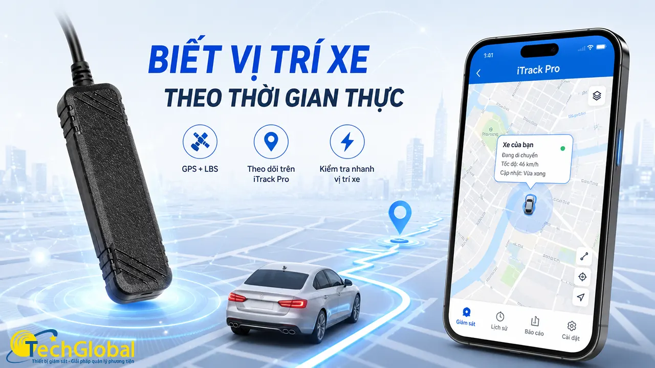 TG09 giúp bạn nắm được vị trí xe theo thời gian thực