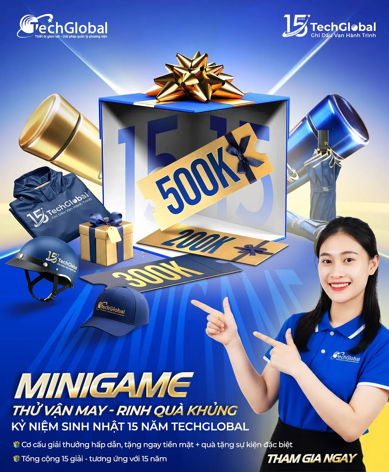 Mini game mừng sinh nhật TechGlobal tròn 15 tuổi