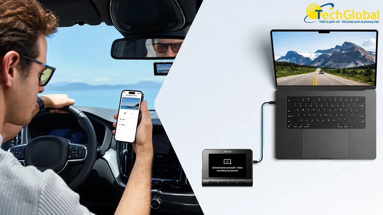 Có thể xem, tải video trên camera 70mai A800SE qua app
