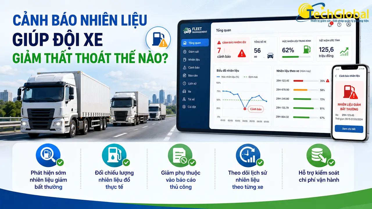 Các lợi ích cảnh báo nhiên liệu mang đến cho quản lý đội xe