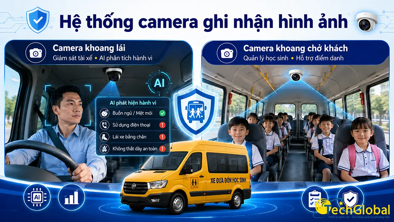 Hệ thống camera cho xe đưa đón học sinh mà đơn vị cần chú ý