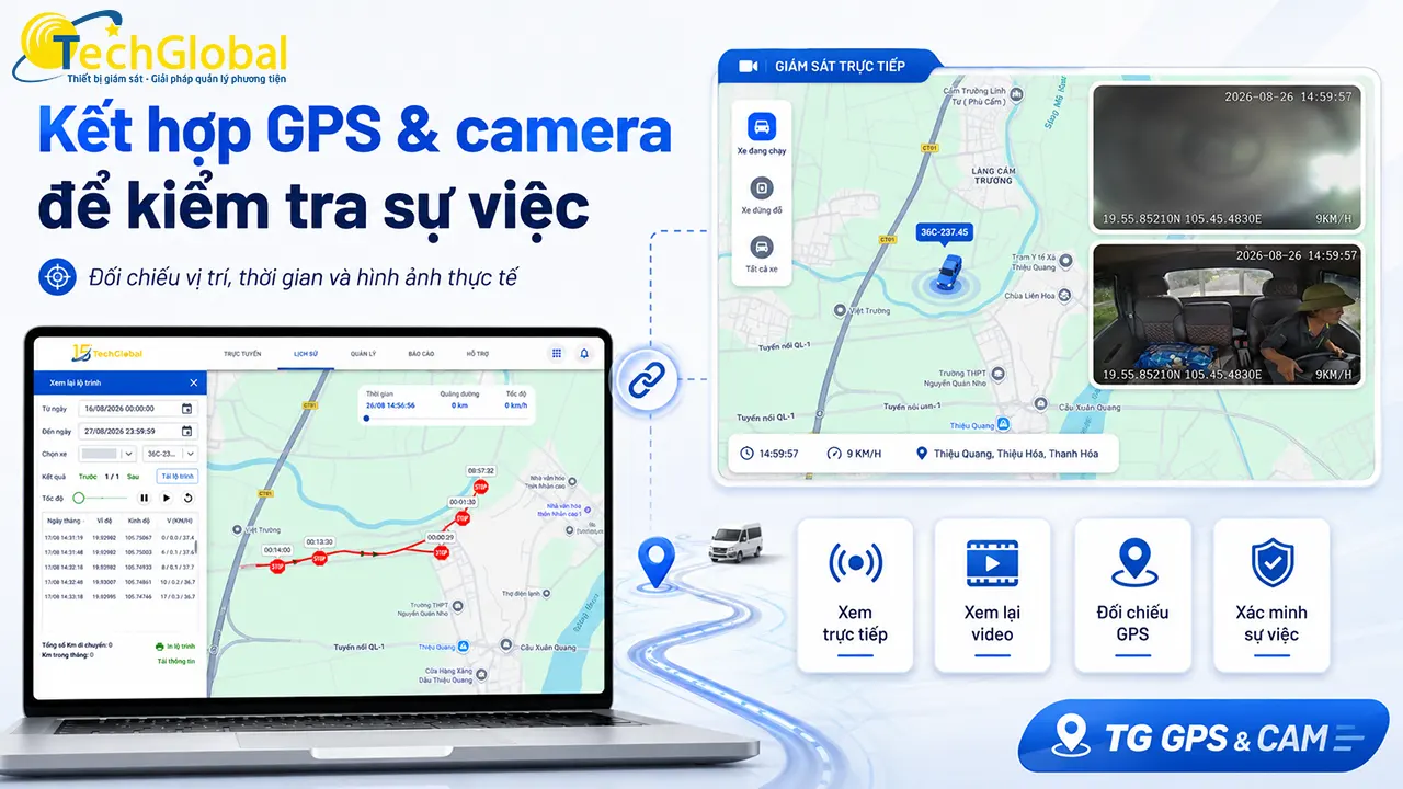 Kết hợp dữ liệu GPS và Camera giúp quản lý, kiểm tra sự việc khách quan hơn